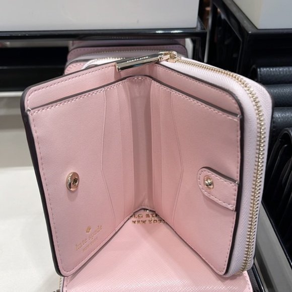 Kate Spade Staci Small Zip Around Wallet Chalk Pink - Picture 13 of 16